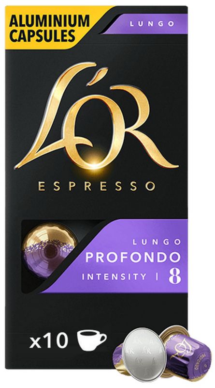 Кава L`OR капсули  Lungo Profondo, 100% арабіка, 10шт, Nespresso