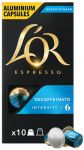 Кава L`OR капсули, Espresso Decaffeinato, арабіка, 10шт, Nespresso, без кофеїну