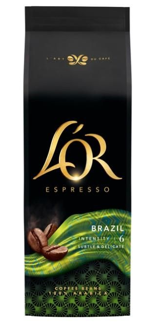Кава L`OR зерна Espresso Brazil, 500г, 100% арабіка