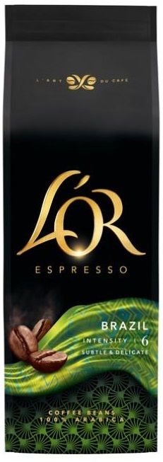 Кава L`OR зерна Espresso Brazil, 500г, 100% арабіка