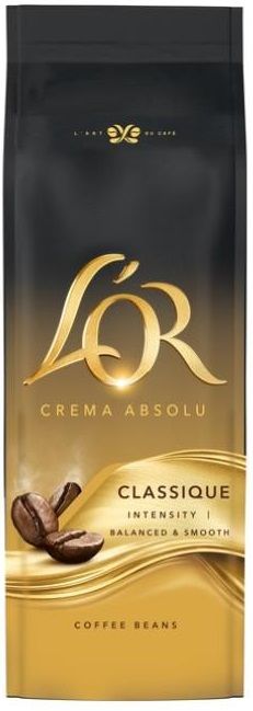 Кава L`OR зерна Crema Absolute Classic, 500г, купаж арабіка/робуста