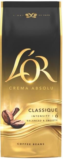 Кава L`OR зерна Crema Absolute Classic, 1000гр, купаж арабіка/робуста