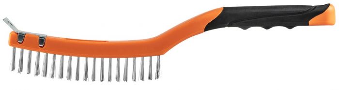 Щітка дротяна Neo Tools пряма, 3х19 рядів, прямий дріт 0.3мм, 345мм,  двокомпонентне руків'я