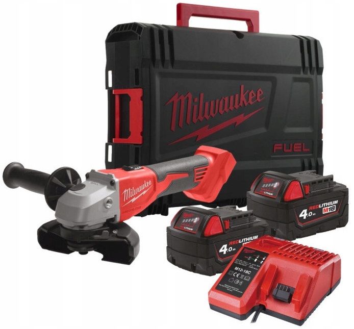 Шліфмашина кутова акумуляторна Milwaukee M18 BLSAG125X-402X 125мм 18В 2x4А·год ЗП М12-18С 11000об·хв 2.4кг кейс