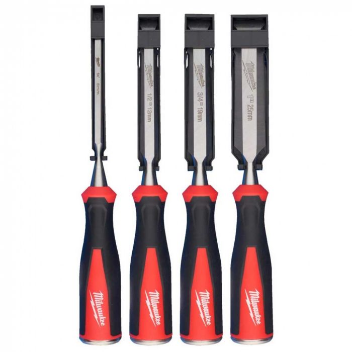 Стамеска Milwaukee, набір 4шт, 6-13-19-25мм, CrV