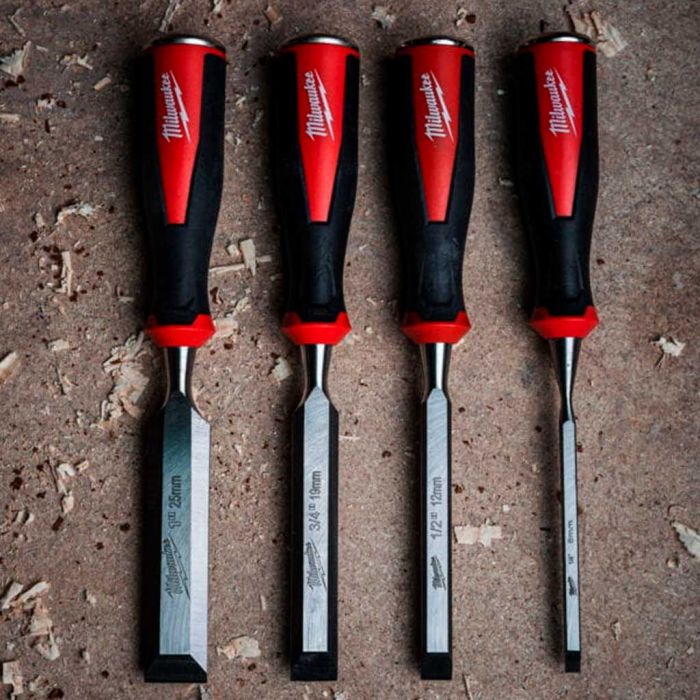 Стамеска Milwaukee, набір 4шт, 6-13-19-25мм, CrV