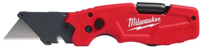 Ніж будівельний трапецевидний складаний Milwaukee Fastback, 18мм, тримач для біт 1/4", корпус комбінований