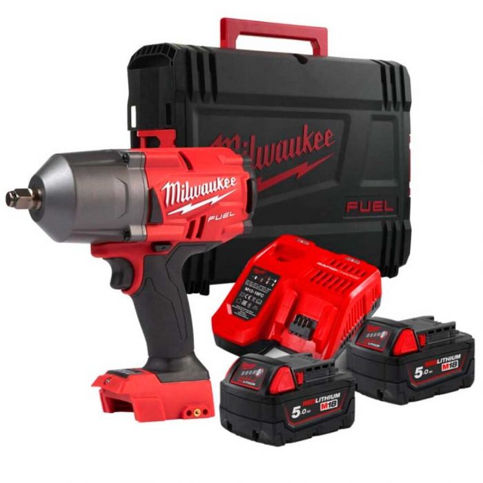 Гайковерт ударний акумуляторний Milwaukee M18 FMTIW2F12-502X 18В АКБ 2х5А·год 0-2575об·хв 881Нм 1/2" ЗП M12-18FC кейс 6.28кг