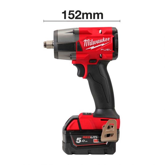 Гайковерт ударний акумуляторний Milwaukee M18 FMTIW2F12-502X 18В АКБ 2х5А·год 0-2575об·хв 881Нм 1/2" ЗП M12-18FC кейс 6.28кг