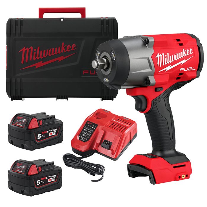 Гайковерт ударний акумуляторний Milwaukee M18 FHIW2F12-502X 18В АКБ 2х5А·год 0-2000об·хв 2034Нм 1/2" ЗП M12-18FC кейс 3.4кг