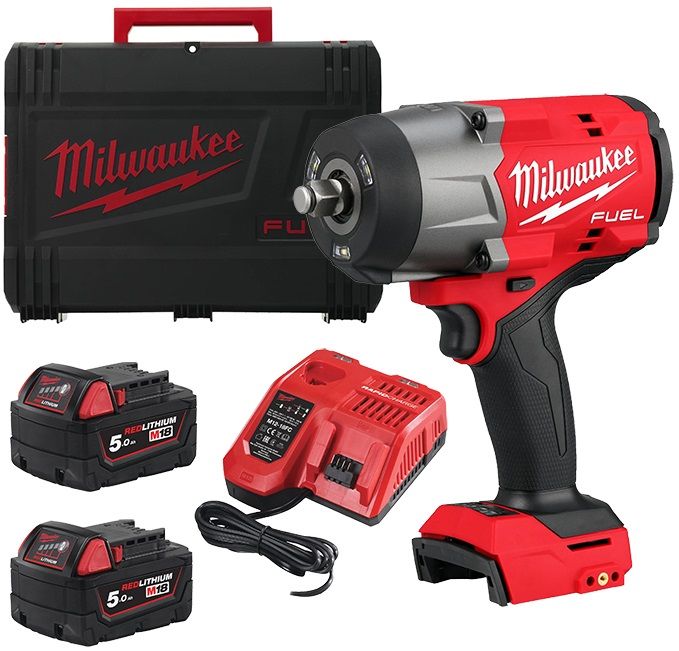 Гайковерт ударний акумуляторний Milwaukee M18 FHIW2F12-502X 18В АКБ 2х5А·год 0-2000об·хв 2034Нм 1/2" ЗП M12-18FC кейс 3.4кг