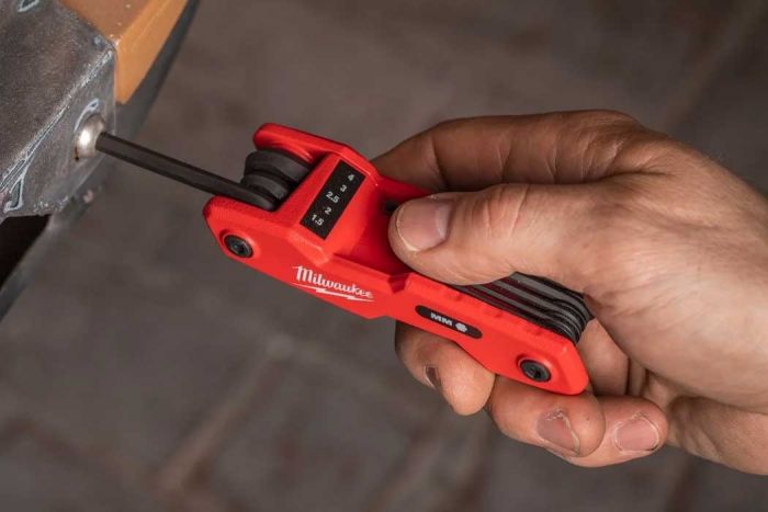 Ключі шестигранні Milwaukee, набір 8шт, 118мм, HEX1.5-8мм, складаються в корпус