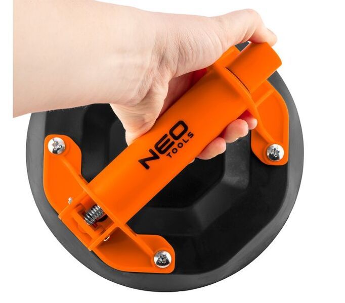 Присоска вакуумна Neo Tools, одинарна, пластиковий корпус, діаметр 200мм, кейс, 160кг