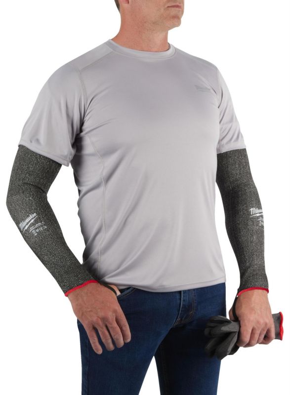 Нарукавники робочі Milwaukee, високоеластичний нейлон, 45см, сірий