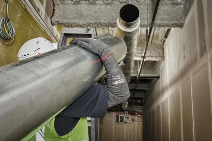 Нарукавники робочі Milwaukee, високоеластичний нейлон, 45см, сірий