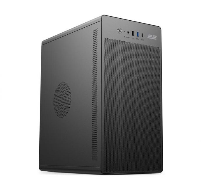 Корпус 2E Credo V285B-400 з БЖ 2E ATX400, 1xUSB3.0, 1х USB 2.0, 1xUSB Type-C, 1x120мм, VGA 300мм, mATX, чорний