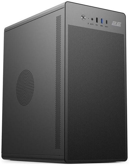 Корпус 2E Credo V285B-400 з БЖ 2E ATX400, 1xUSB3.0, 1х USB 2.0, 1xUSB Type-C, 1x120мм, VGA 300мм, mATX, чорний