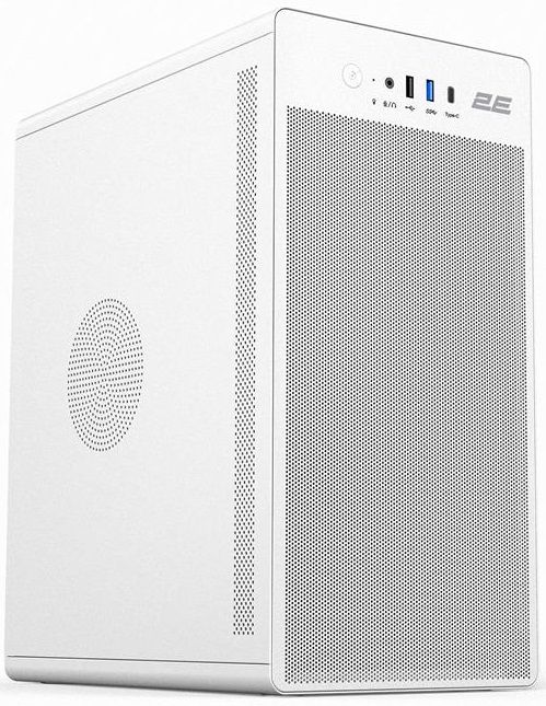 Корпус 2E Credo V285W без БЖ, 1xUSB3.0, 1х USB 2.0, 1xUSB Type-C, 1x120мм, VGA 300мм, mATX, білий