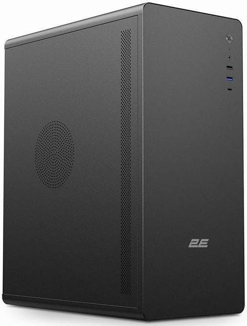 Корпус 2E Credo V500B-400 з БЖ 2E ATX400, 1xUSB3.0, 1х USB 2.0, 1xUSB Type-C, 1x120мм, VGA 310мм, ATX, чорний