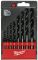 Набір свердел по дереву Milwaukee, 8шт, 4-10мм, кейс