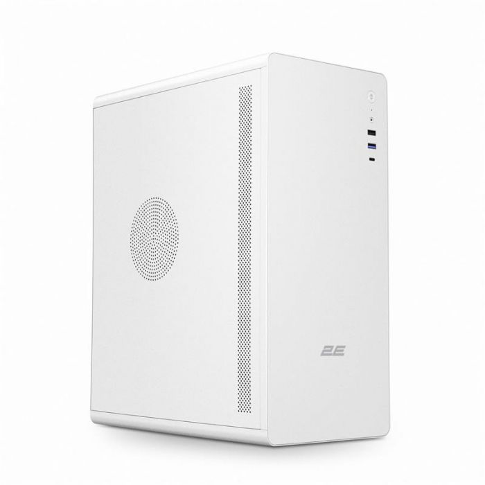 Корпус 2E Credo V500W без БЖ, 1xUSB3.0, 1х USB 2.0, 1xUSB Type-C, 1x120мм, VGA 310мм, ATX, білий