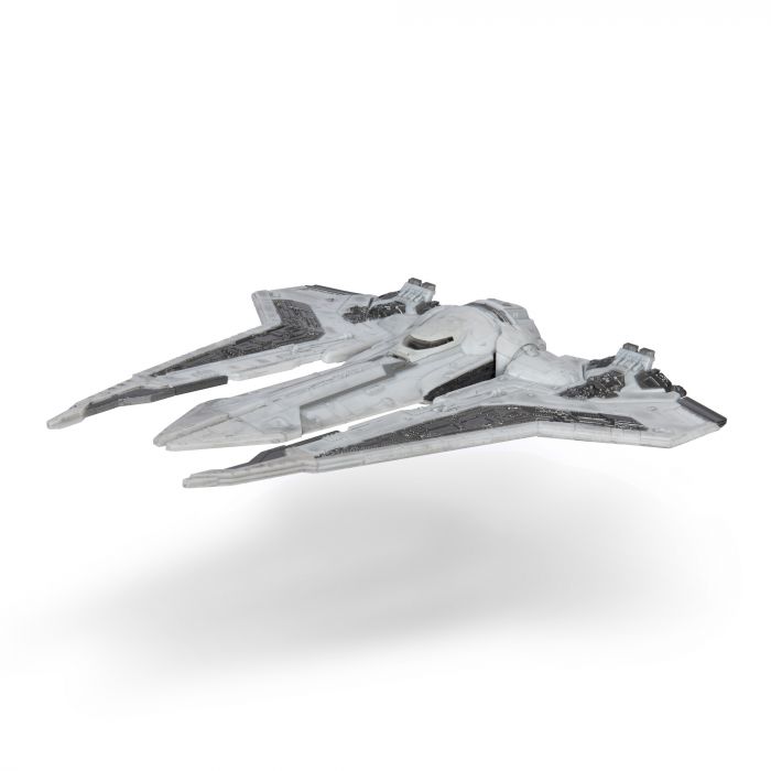 Ігрова колекційна фігурка Star Wars Medium Vehicle Транспорт та фігурка Kom'rk-Class Mandalorian Starfighter 12.5см