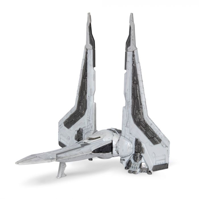 Ігрова колекційна фігурка Star Wars Medium Vehicle Транспорт та фігурка Kom'rk-Class Mandalorian Starfighter 12.5см