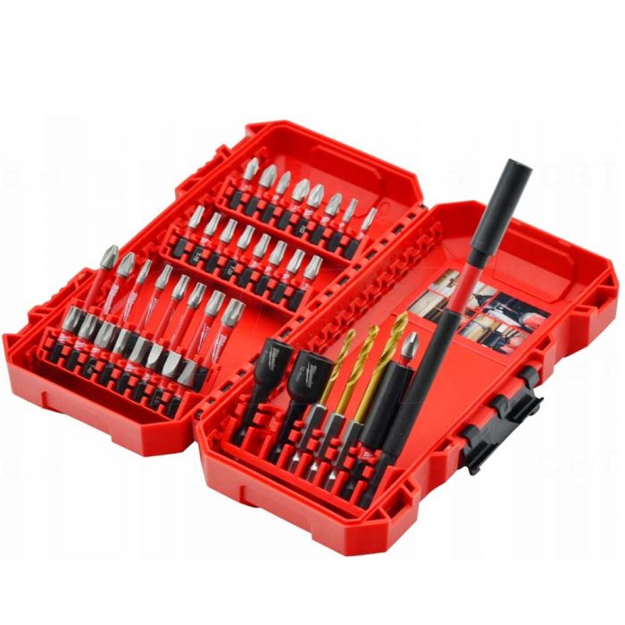 Набір біт і свердл Milwaukee Shockwave, 40шт, сталь, кейс