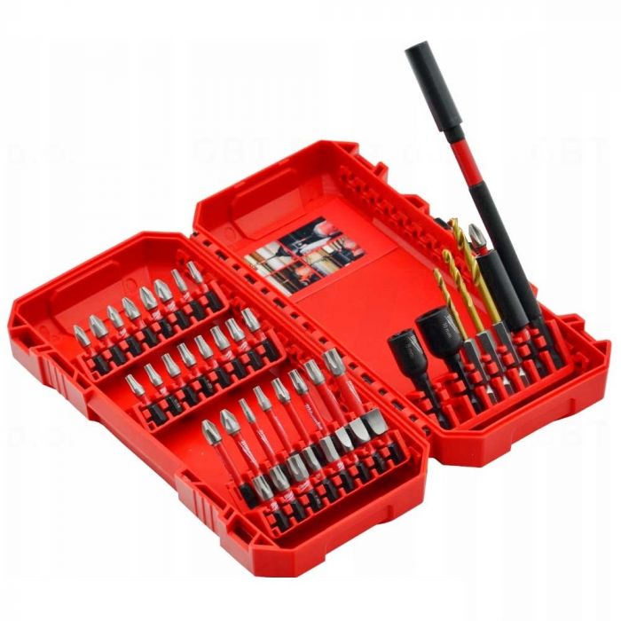 Набір біт і свердл Milwaukee Shockwave, 40шт, сталь, кейс