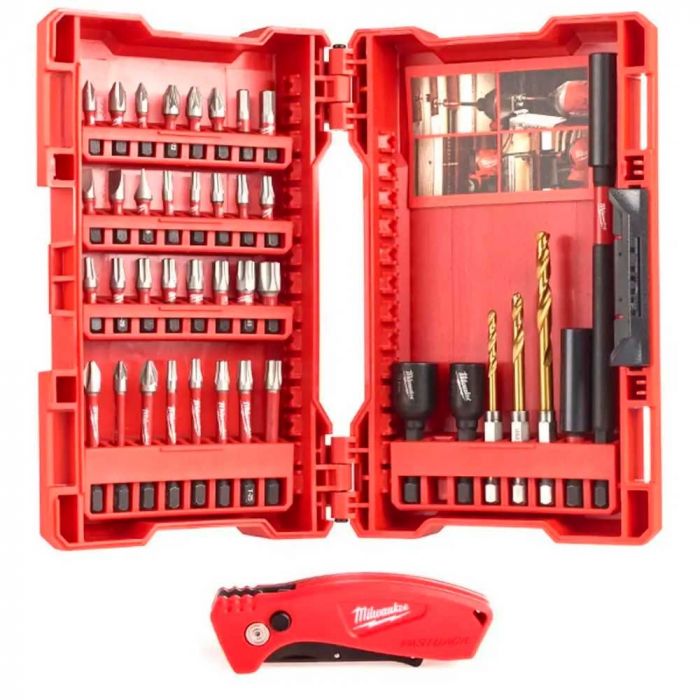 Набір біт і свердел + ніжFASTBACK Milwaukee  40 предметів кейс