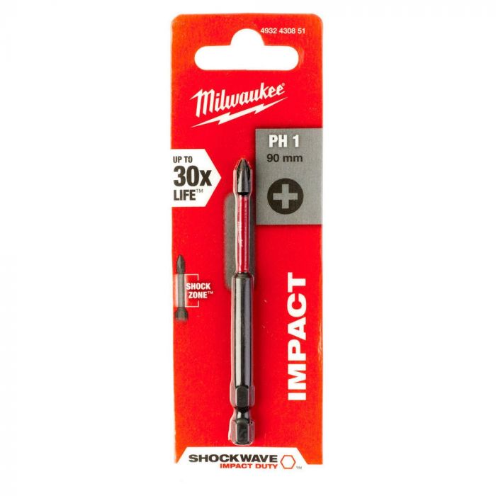 Біти Milwaukee Shockwave, 1шт, PH1х90мм