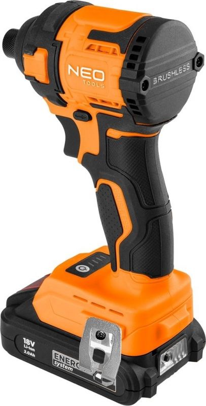 Гайковерт ударний Neo Tools Energy+ 18В безщітковий 3600об·хв 300Нм 1/4" 4 швидкості 0.85кг без АКБ та ЗП