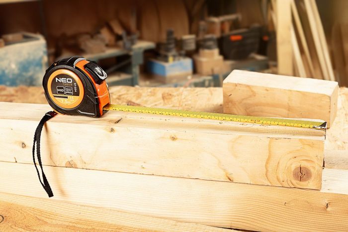 Рулетка Neo Tools, 5мx25мм, з фіксатором змотування