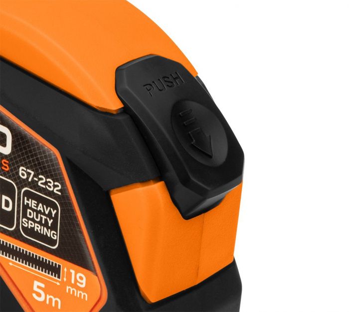 Рулетка Neo Tools, 5мx19мм, з фіксатором змотування, магніт