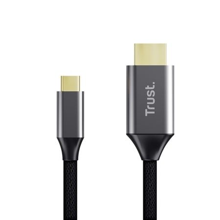 Кабель Trust Calyx USB-C to HDMI заряджання/синхронізації, чорний