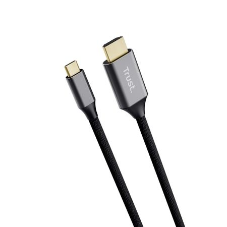 Кабель Trust Calyx USB-C to HDMI заряджання/синхронізації, чорний