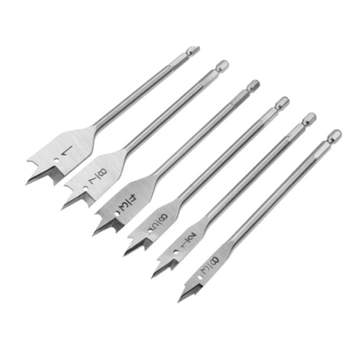 Набір свердел по дереву Tolsen, 6шт, 1/4", 10-25мм, 152мм, кейс