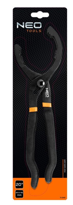 Ключ для оливного фільтру Neo Tools, 20°, робочий діапазон 64-116мм