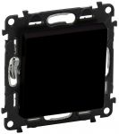 Вимикач 1-клавішний Legrand Valena Life, 10AX, 250V, автоматичні клеми, матовий чорний