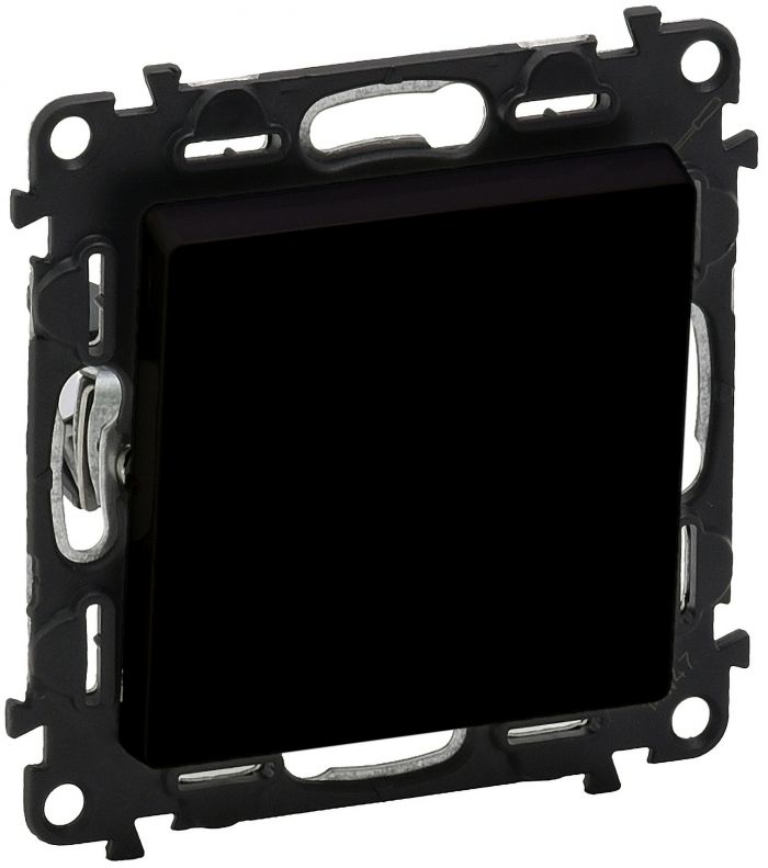 Перемикач Legrand Valena Life, 10AX, 250V, автоматичні клеми, матовий чорний