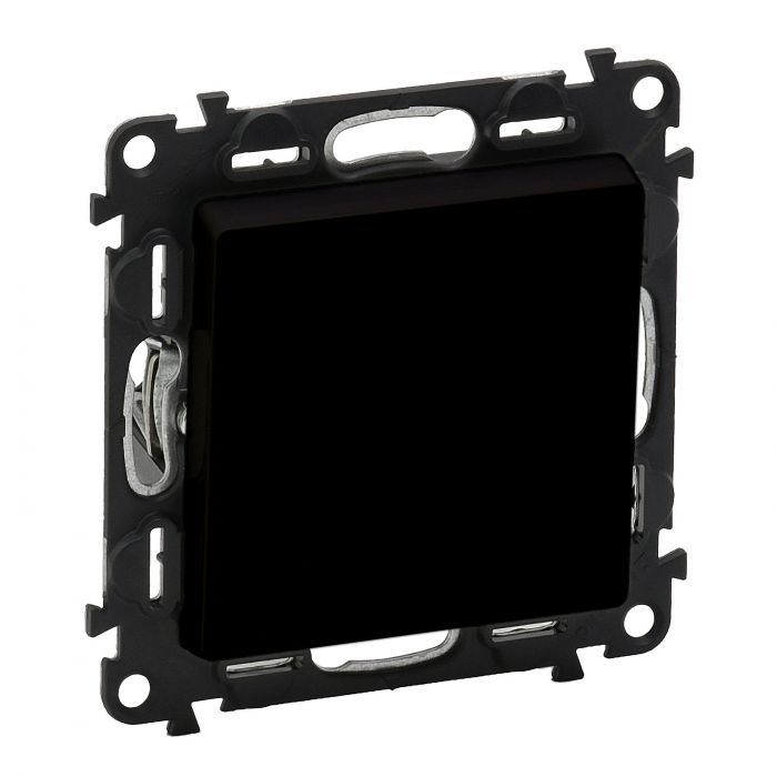 Перемикач проміжний Legrand Valena Life, 10AX, 250V, гвинтові клеми, матовий чорний