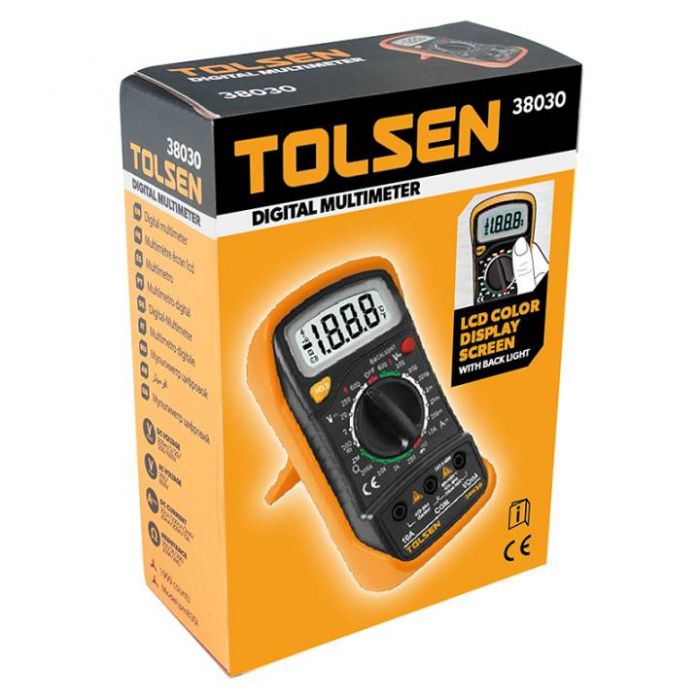 Мультиметр цифровий Tolsen, 0-600В,  LCD-дисплей з підсвіткою