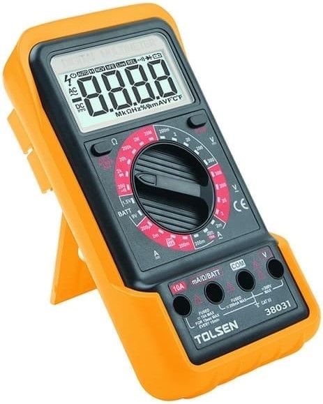 Мультиметр цифровий Tolsen, 0-300В,  ЖК-дисплей з підсвіткою