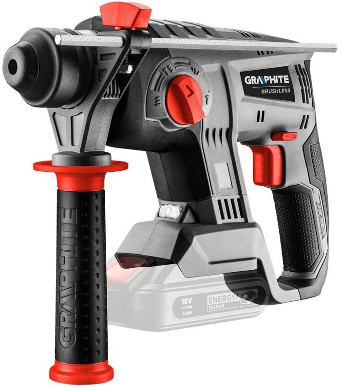 Перфоратор акумуляторний GRAPHITE Energy+ SDS-plus 18В 2.2Дж 2.26кг без АКБ та ЗП