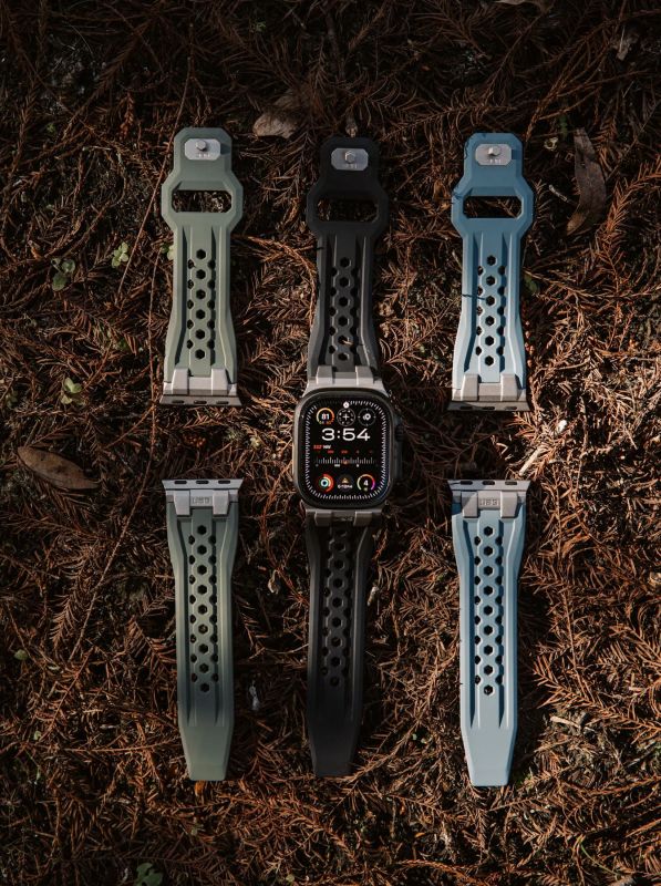 Ремінець UAG для Apple Watch Ultra 2/Ultra-49-45-44-42mm, Monarch, Cloud Blue/Titanium