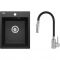 Набір для кухні Deante Corio, гранітна мийка ZRC_2103 + зміш. BOC_B740, графіт