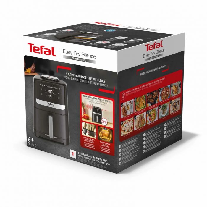 Мультипіч Tefal Easy Fry Silence, 1670Вт, чаша-5л, сенсорне керув., 10 програм, пластик, чорний