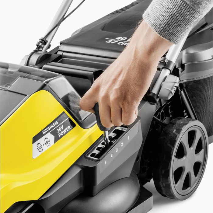 Газонокосарка акумуляторна Karcher LMO 4-18 Dual 18В 37см 25-65мм без АКБ та ЗП