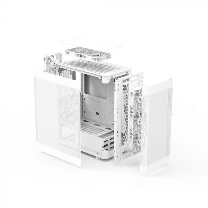 Комп’ютер персональний 2E Decimal  AMD R5-5500, 16Gb, F1TB, NVD3060-8, A520, I4WHITE, 600W, Win11, білий