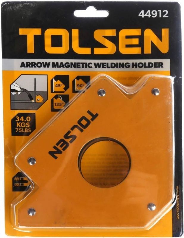 Кутник зварювальний Tolsen магнітний, кут 45/75/135°, 34кг